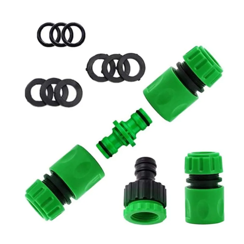 

Garden Watering Hose ABS Quick Connector 1/2” End Double Male Hose Coupling Joint Adapter Extender Set For Hose Pipe Tube