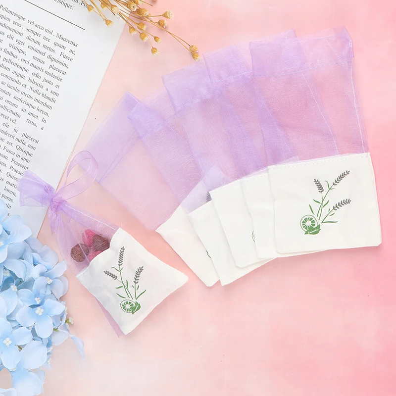 

Красивая 6 шт. в упаковке; Цветочный принт; Пустые бледно-лиловый духи-саше пакеты