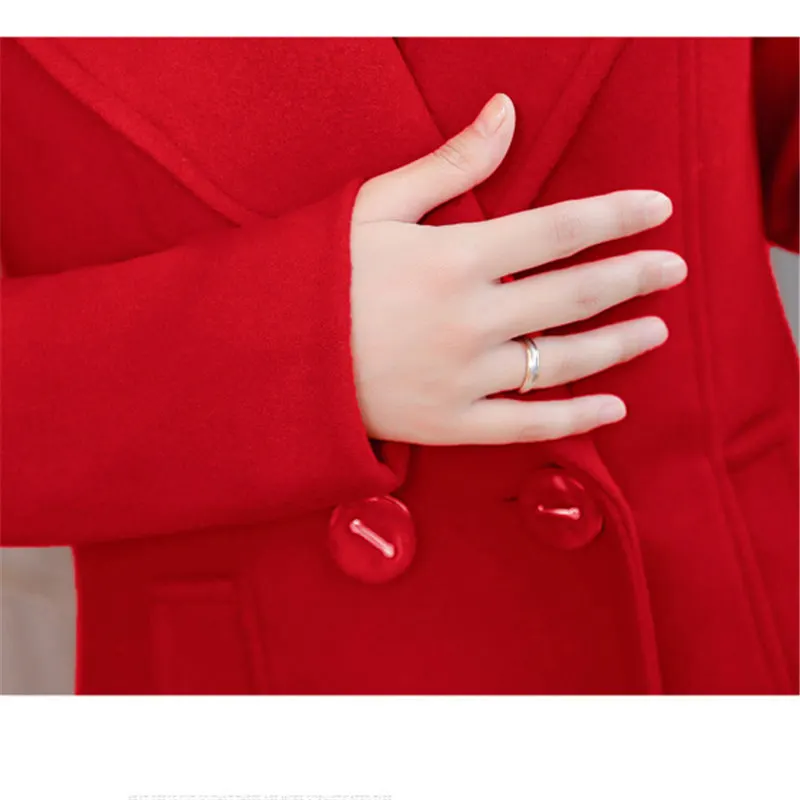 Женское свободное шерстяное пальто сезон осень-зима 2020 двустороннее кашемировое