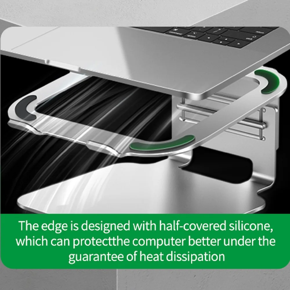 LLANO Laptop Stand Desk 360 Degree Rotating Bottom Height Adjustable for MacBook Air Pro Bracket Cooling Pad PC Laptop Holder
