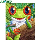 AZQSD алмазная вышивка лягушка рукоделие алмазная мозаика животное крестиком  картина стразами  декор для дома