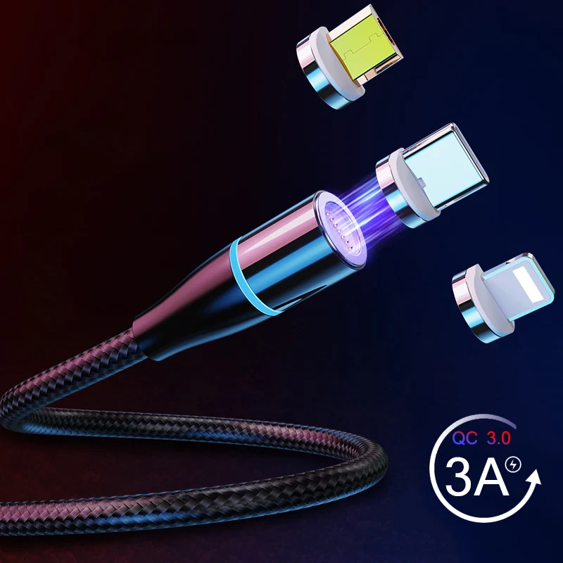 USB Магнитный кабель для iPhone типа C зарядки Micro Type c Microusb мобильный телефон Магнит