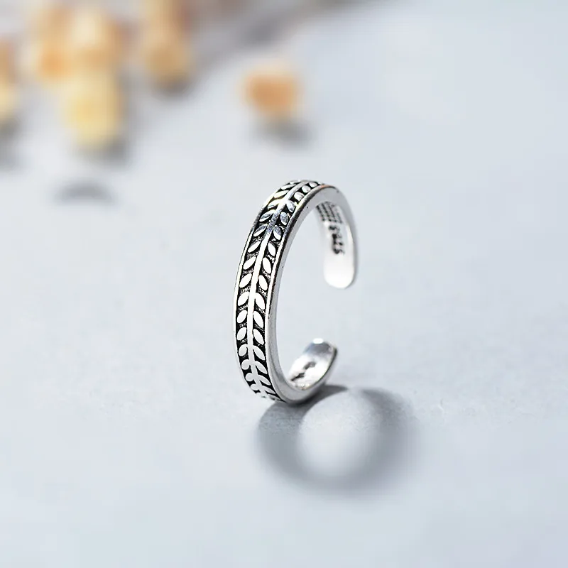 925 пробы серебро простое модное в форме оливы отверстия листьев ювелирные