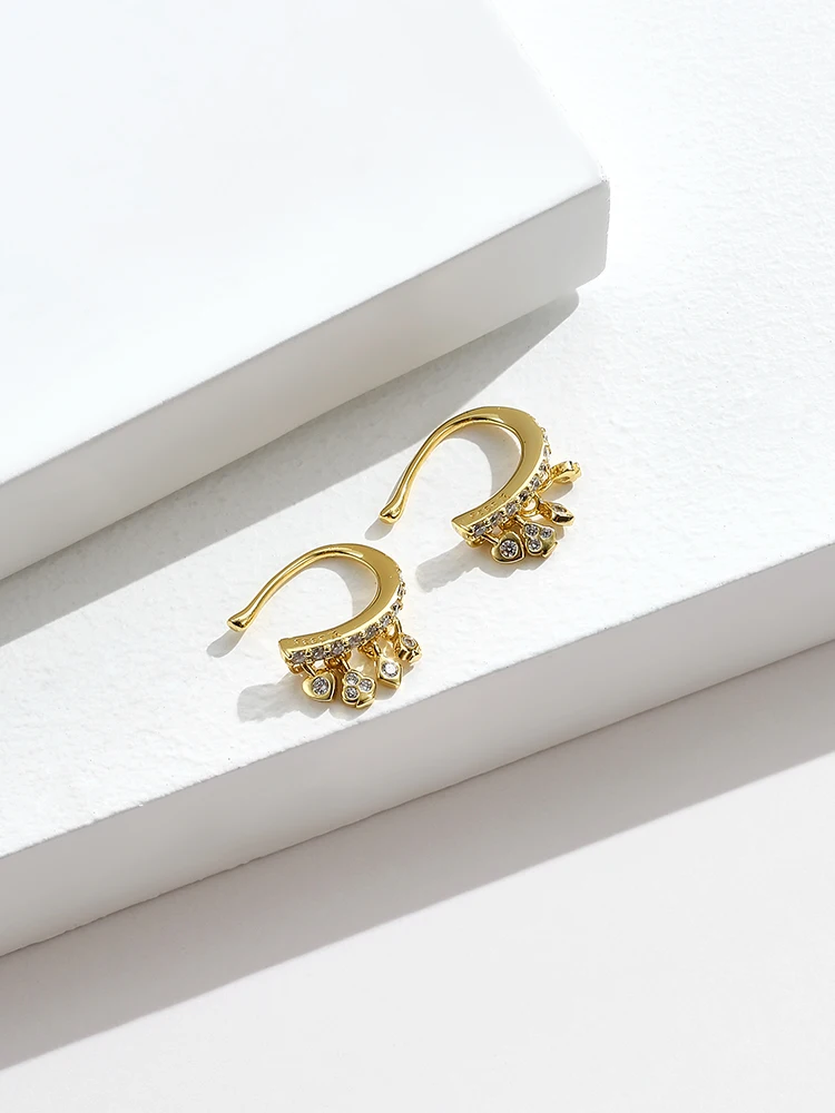 

ZEMIOR 1 PC Single Clip Earring For Women 925 Sterling Silver Rainbow Hoop Earrings Plating Gold Drop More Optional Fine Jewelry