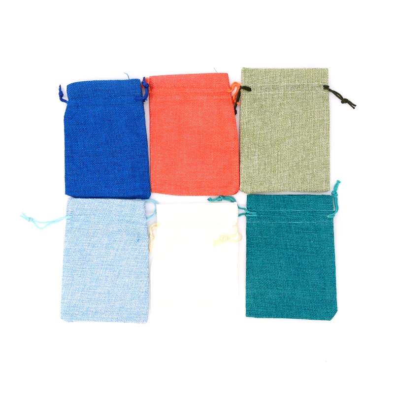 100 шт./лот винтажные мешочки для конфет из джута 10 х14 см | Украшения и аксессуары