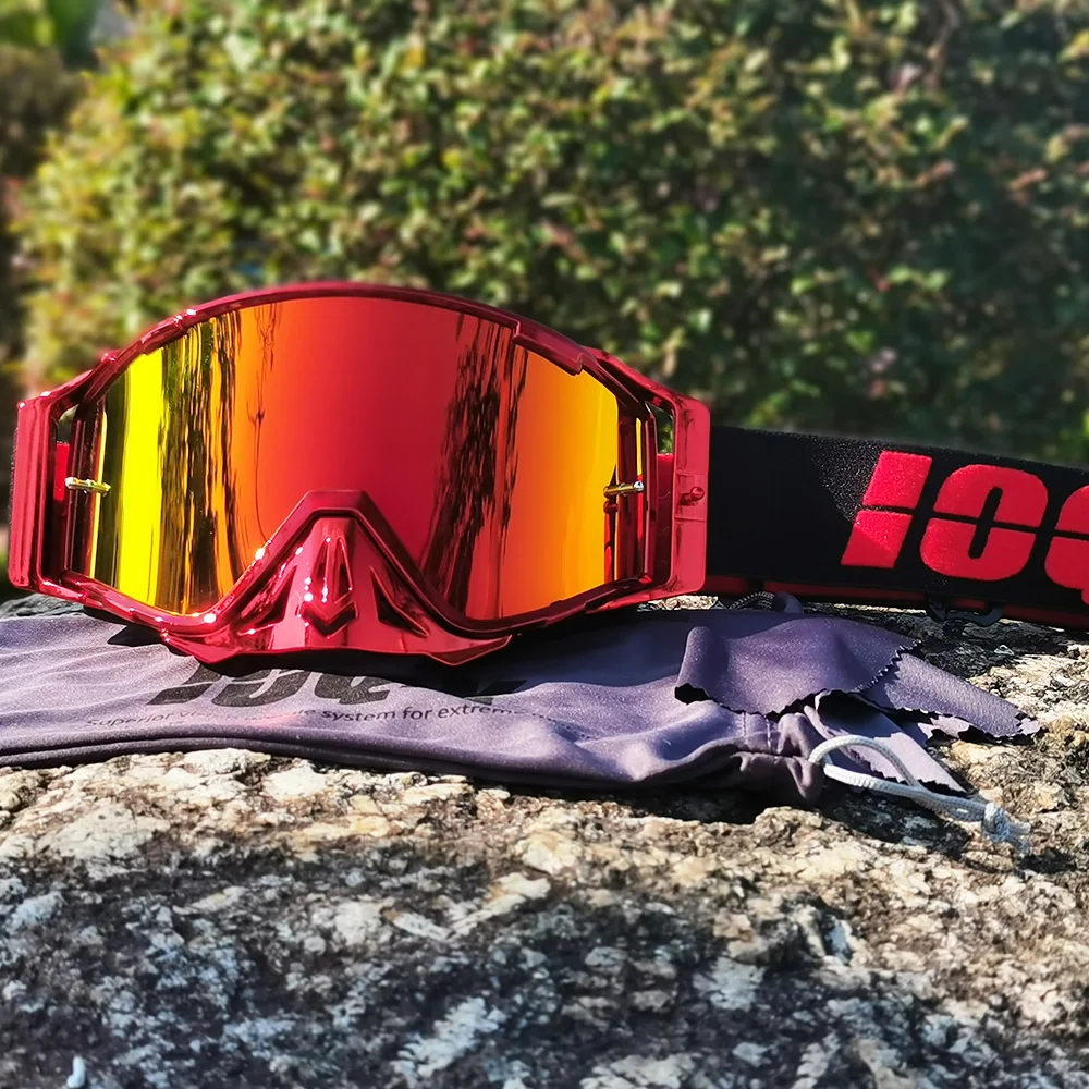 2022 красные очки для мотокросса езды на велосипеде по бездорожью|Мотоциклетные