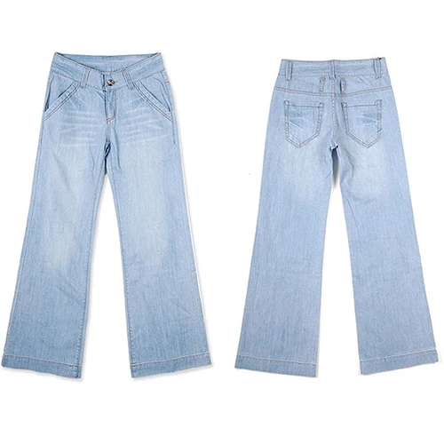 

Women's Fashion Slim Long Section Casual Pants Temperament Casual Comfortable Trousers Vintage Wide-legged perfect Loose Jeans