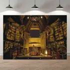 Фотофон NeoBack, Виниловый фон с изображением каменной стены библиотеки для детских фотографий, студия в помещении год, баннер на день рождения