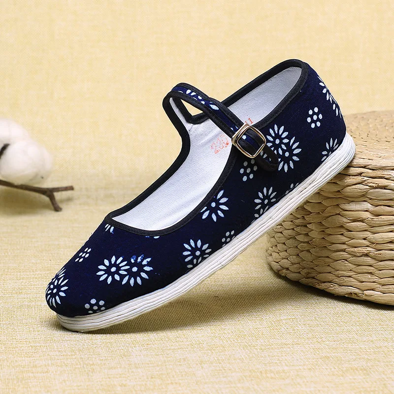 Тканевая обувь в китайском стиле Обувь ручной работы Nadi этническом с закрытым