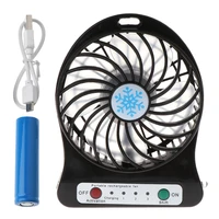 portable outdoor led light fan air cooler mini desk usb fan with 18650 battery power by powerbank usb charger pcs usb port