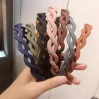 Повязка на голову женская с узлом, Модный мягкий обруч с бусинами, аксессуар для волос в Корейском стиле, простой головной убор для макияжа