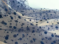 2 yards navy blue tulle lace fabric polka dots mesh point netting for girls skirtcouturewedding dresscolorful prop