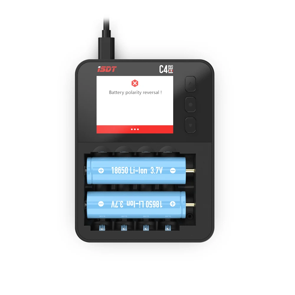 Умное зарядное устройство ISDT C4 EVO с выходом Type-C QC3.0 для литий-ионных аккумуляторов