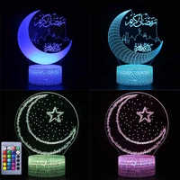 ramadan decoration led lights moon lamp 7 color change 3d light touch switch bedroom bookcase night light ramadan gifts