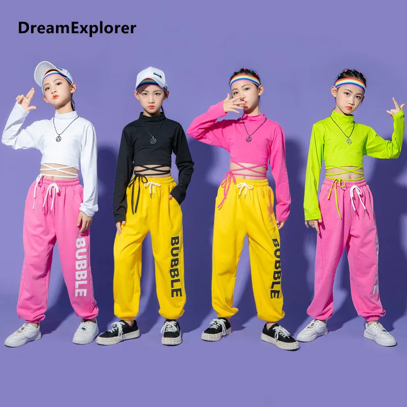 Кроп-топ для девочек юбка в стиле хип-хоп футболка джоггеры брюки комплекты