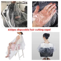 400x waterproof disposable hair cutting cape gowns barber capes cloth apron
