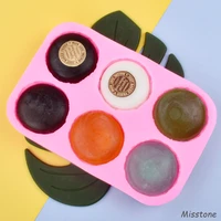 six hole silicone candle mold macaron round soap die handmade chocolate cake decorations children toy