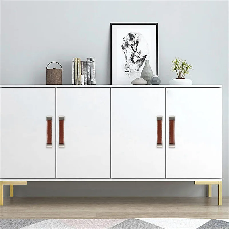 128/160 мм кожаный дверной ящик шкаф книжный ручки для мебельная фурнитура