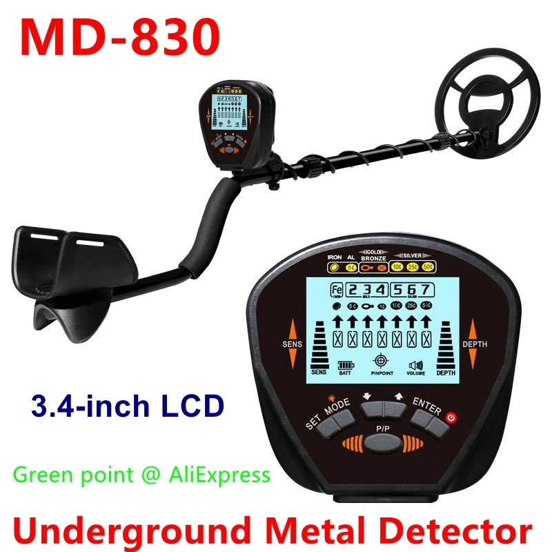 Professional Metal Detector MD-830 Underground Depth Search High Sensitivity Gold Detector Pinpointer With 3.4-inch LCD Display
