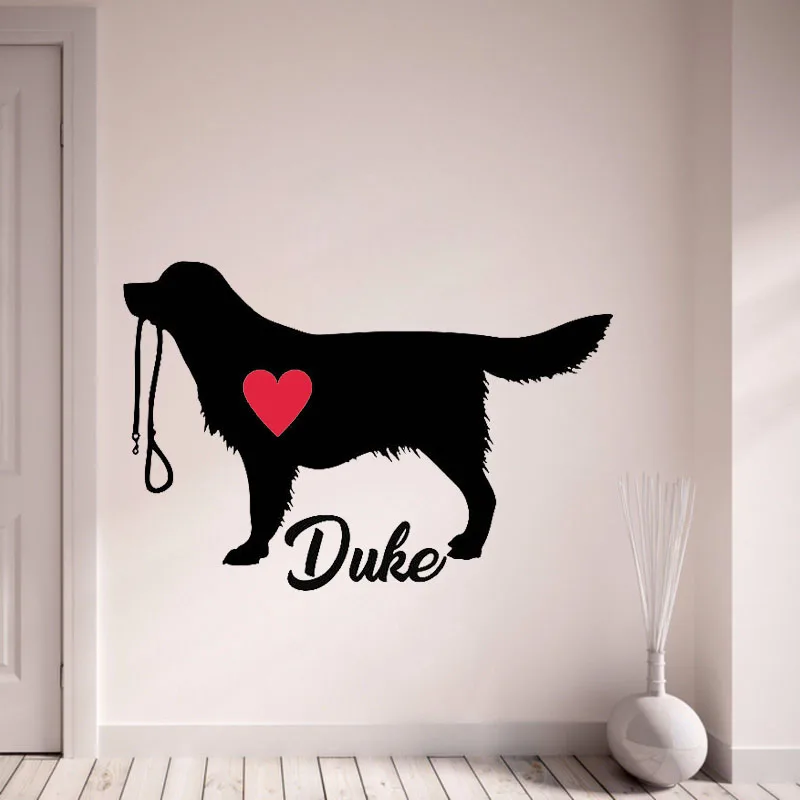 Наклейки на окно с красным сердцем для домашних животных M914|Наклейки стену| |