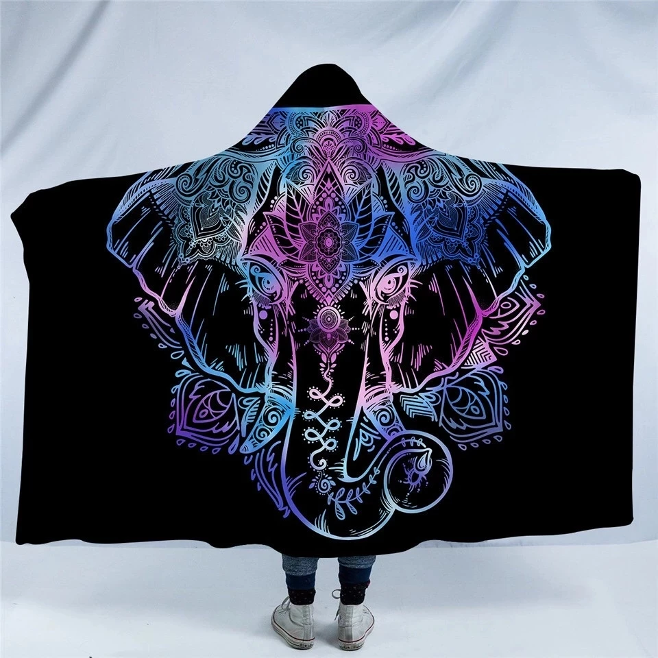 

Indian Mandala Pattern Blanket Adult Children's Pink Blue Blanket Personality Fashion Flannel Blanket New Year's Best Gift