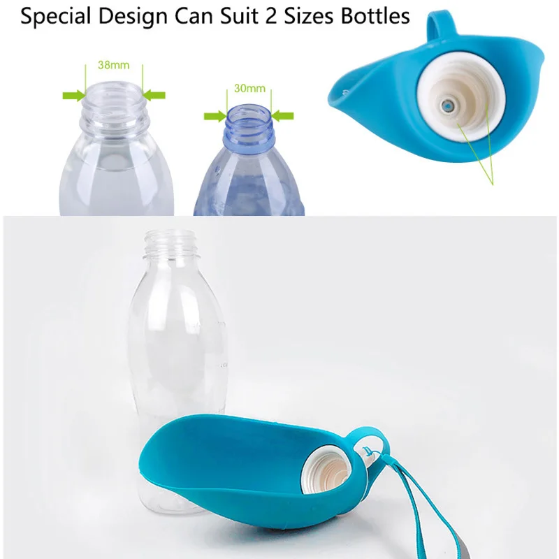 

580ml Portable Pet Dog Water Bottle Soft Silicone Leaf Design Travel Dog Bowl For Puppy Cat Drinking Outdoor Pet Water Dispenser