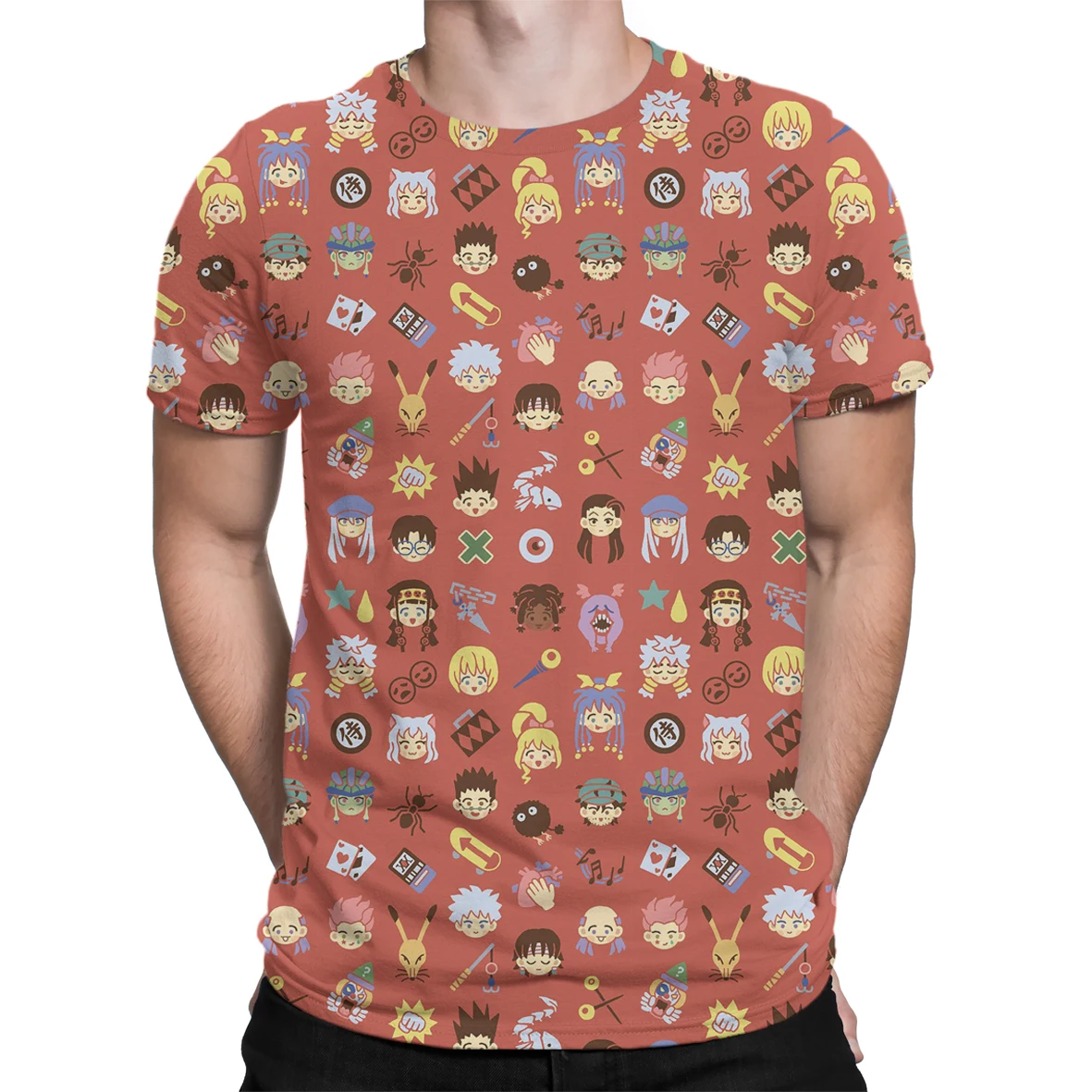

HUNTER X HUNTER Cool Print Men's Oversized T-shirt Boy Summer 2021 3D Anime Short-sleeved T Shirt for Men Teen Streetwear Tops