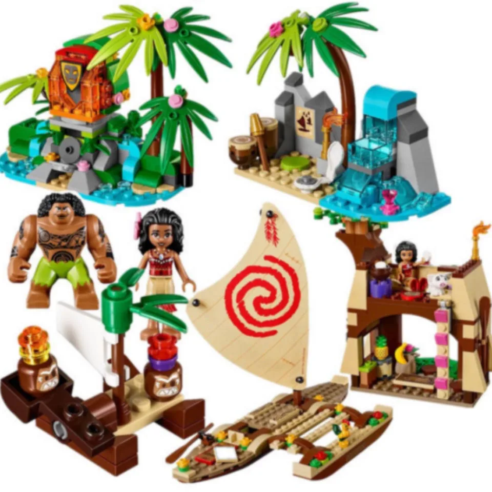 Набор строительных блоков Vaiana Moanas Вояж по океану совместимые с Lepining Friends The Heart Of Te
