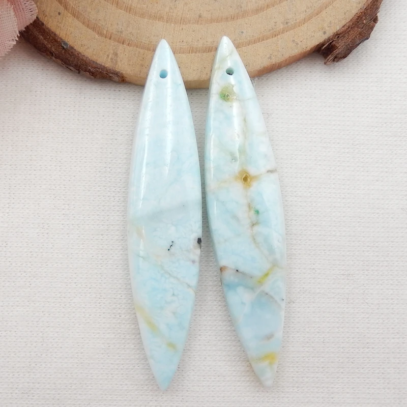 

Natural Gemstone Fashion women earrings bead,Semiprecious stone Jewelry47x10x5mm7.5g