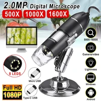 1600x 2mp 1080p portable laboratory childrens electronic microscope thermal camera magnifier for soldering mobile smartphones
