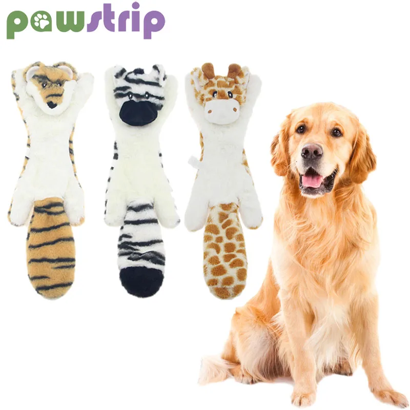 

Plush Dog Squeak Toy Cute Soft Pet Animal Shape Zebra Lion Tiger Plush Toys Funny Dogs Chewing Internective Toy Pet Supplies