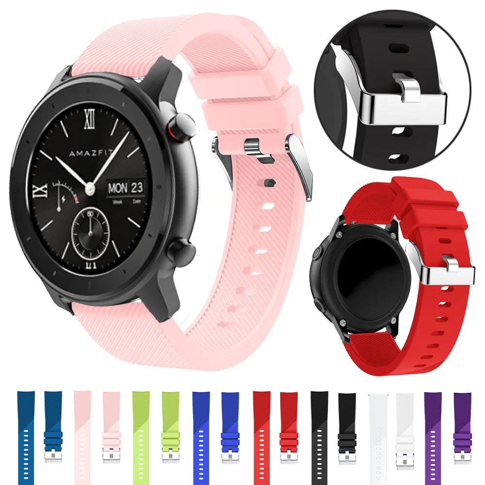 Мягкая силиконовая лента ремешок для Huami Amazfit GTR 42 мм Смарт часы 20 мм ремешок для часов сменный ремешок спортивный дышащий браслет ремень