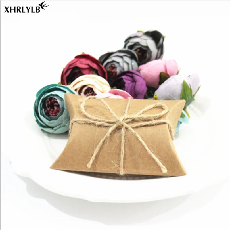 XHRLYLB10pc коробка конфет на свадьбу Европейская Подушка Коробка крафт бумага