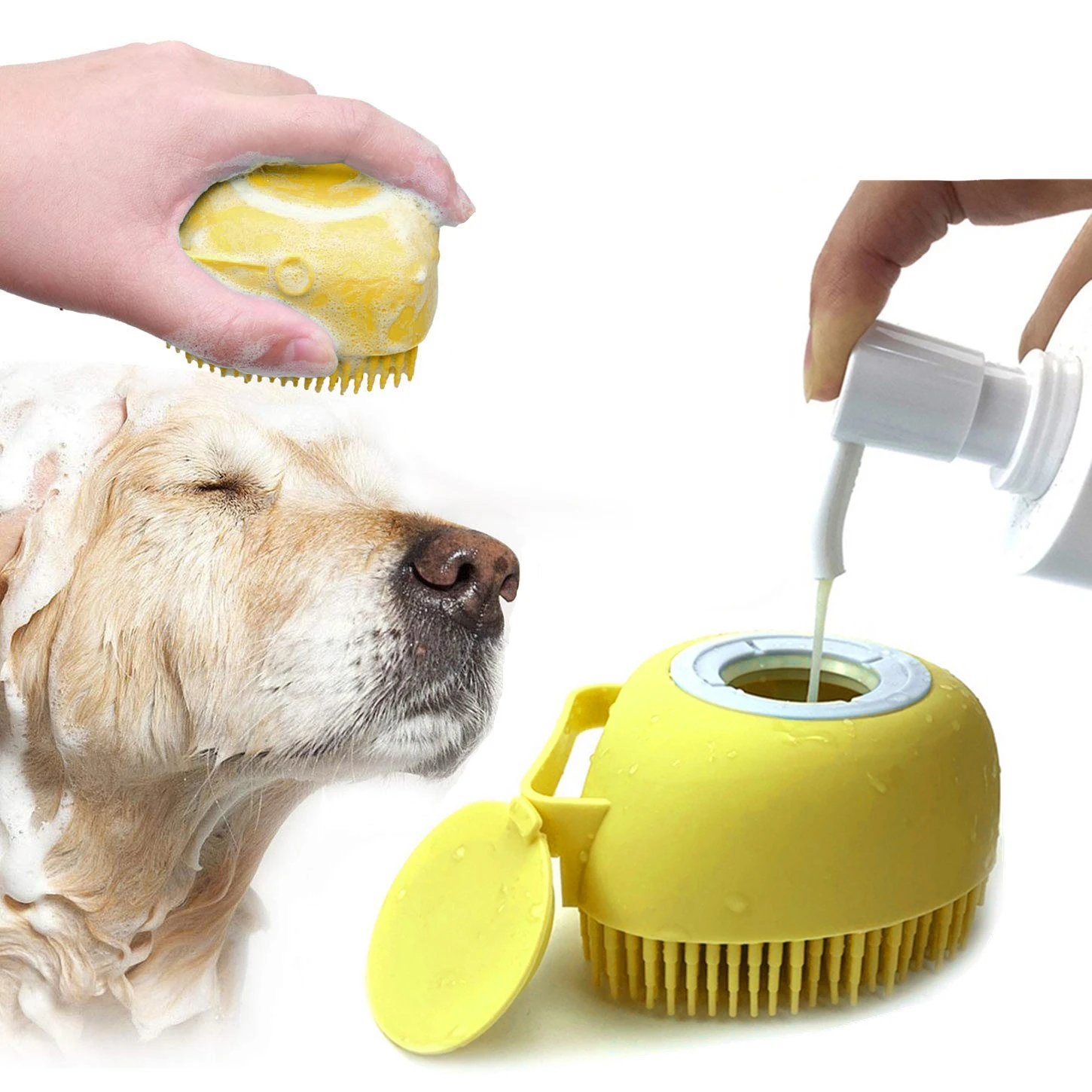 

Силиконовая щетка для душа для домашних животных/детей/взрослых, без повреждения кожи, может быть установлена гелем для душа и щеткой для ду...