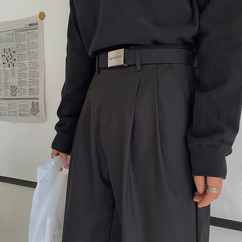 

2020 Men's Loose Leisure Grey Formal Suit Pants Business Design Cotton Western-style Trousers Male Black Casual Pants Size M-2XL