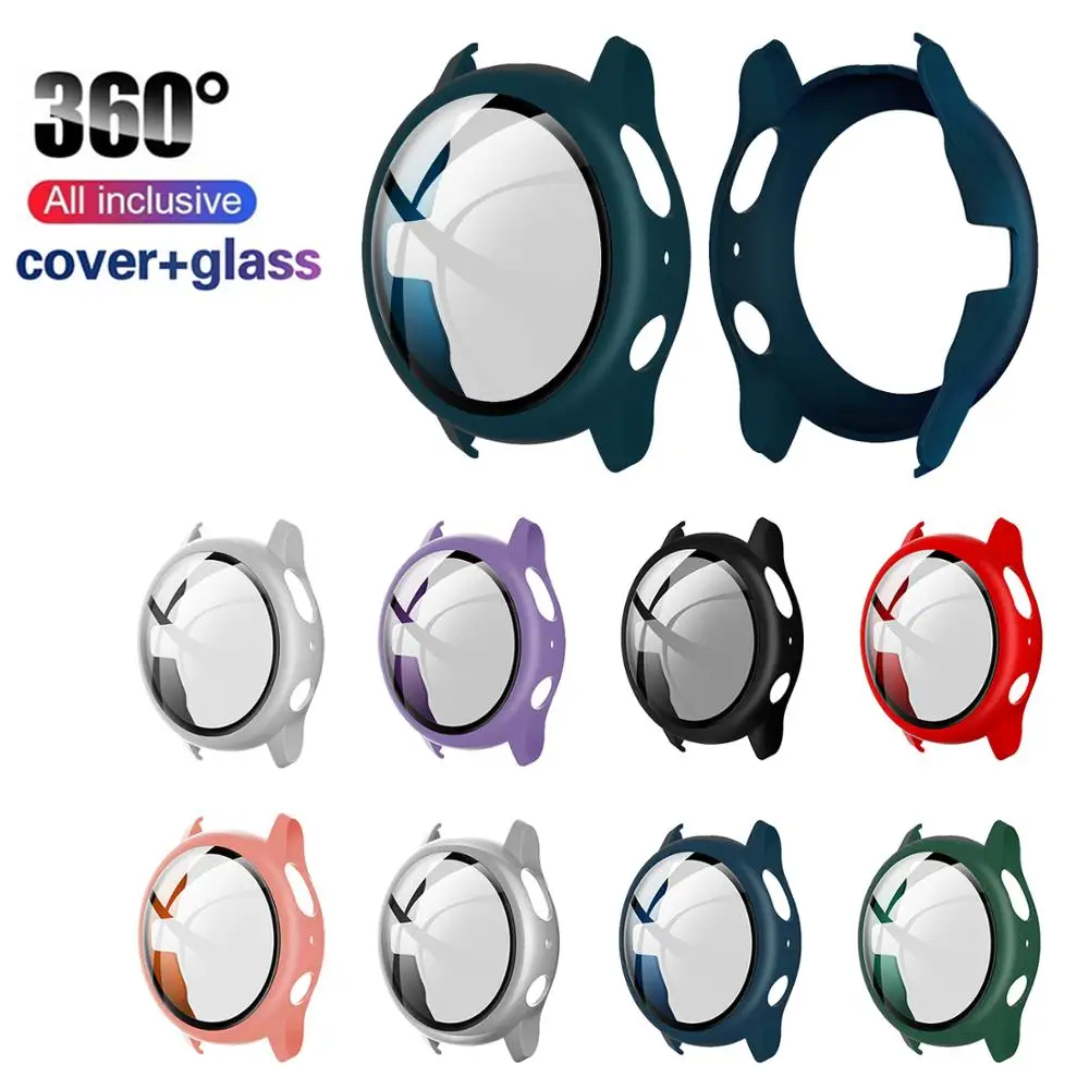 Стекло + чехол для Samsung Galaxy watch active2 44/40 мм полное покрытие бампер Защита экрана active
