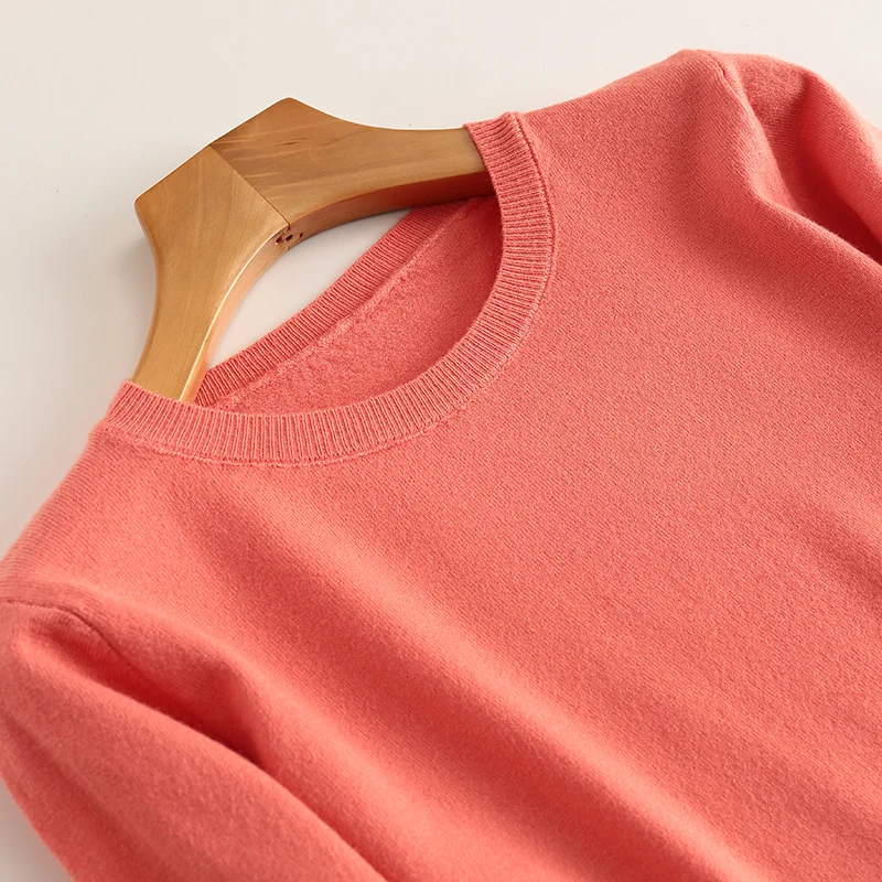 Свитер женский кашемировый с круглым вырезом зимний 2019 | Женская одежда