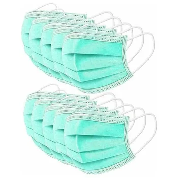 

Green Disposable Adult Mouth Mask 3 Layers Non-woven Anti-dust Face Mask Breathable dustproof Mask Fast Delivery mascarillas