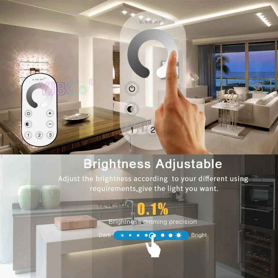 Ультратонкий сенсорный 2 4G 3 зонный беспроводной пульт дистанционного управления