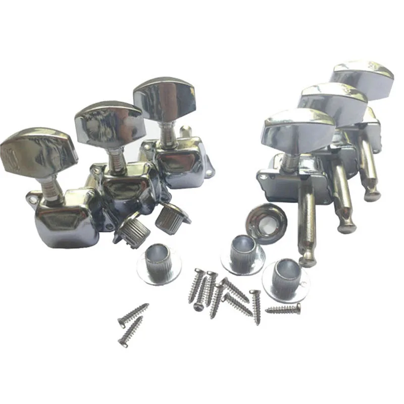 1 Set Hot Selling Guitar String Button 6Pcs Acoustic Guitar Tuning Pegs Tuners Machine Heads Chrome Electric Part 3R3L