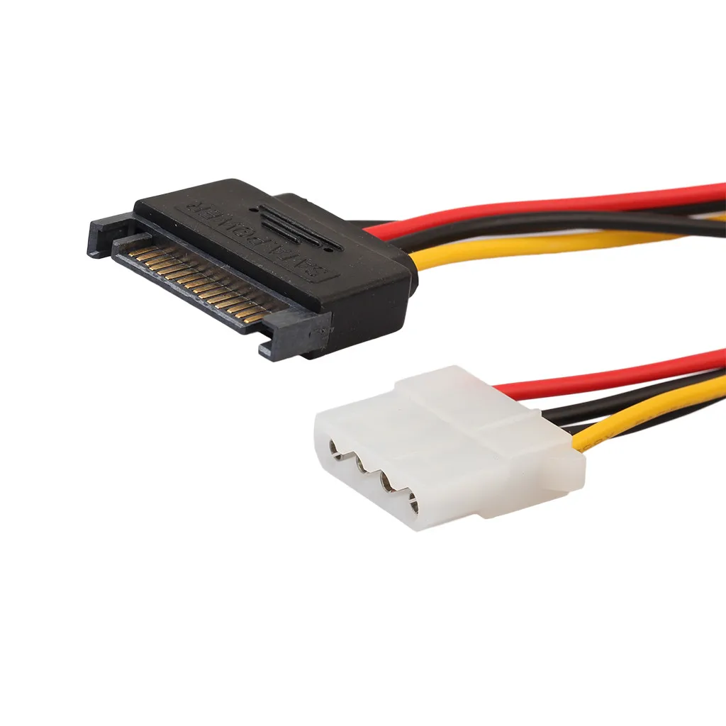CARPRIE Кабели SATA 15-PIN типа папа Мощность подходит для Molex IDE/SATA 4-контактный разъем
