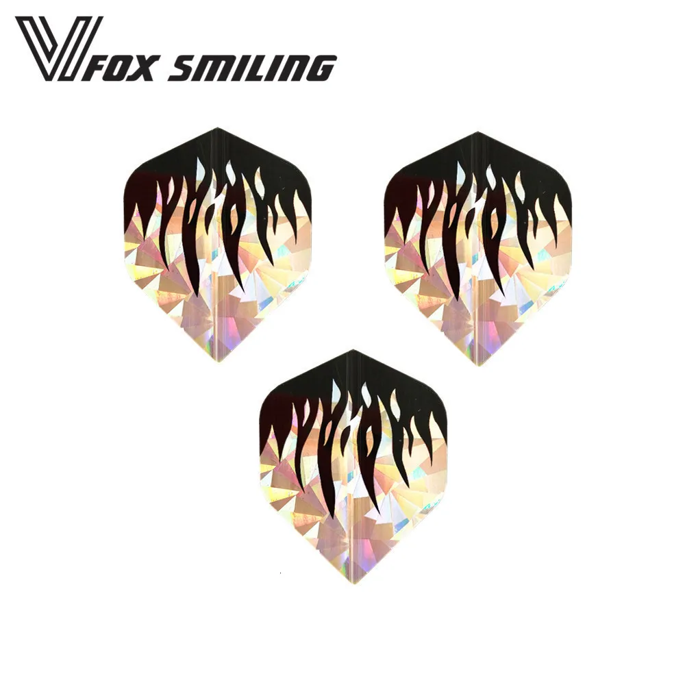 Fox Smiling, 3 шт., 15 видов стилей, красивые лазерные дартс, полеты, тонкая и стандартная форма, для профессиональных дартс, аксессуары, перо