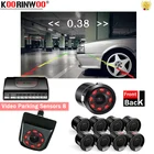 Koorinwoo HD Процессор парковки Сенсор Системы с Камера звуковой сигнал Системы спереди с резервным Камера сзади Широкий формат для радио плеер