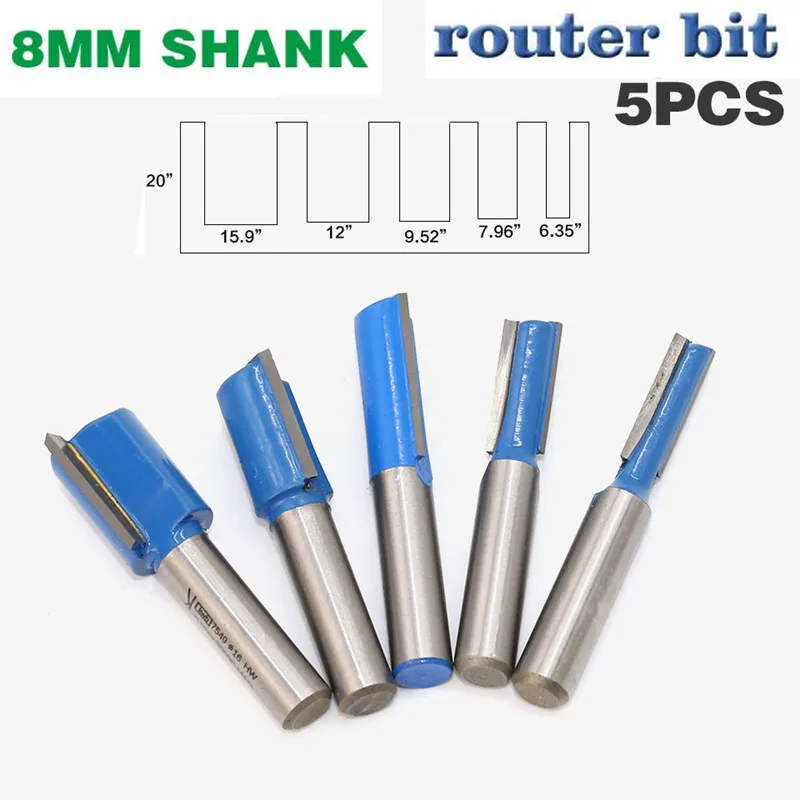 Высокое качество 5 шт./компл. 8 мм диаметр хвостовика режущие инструменты для