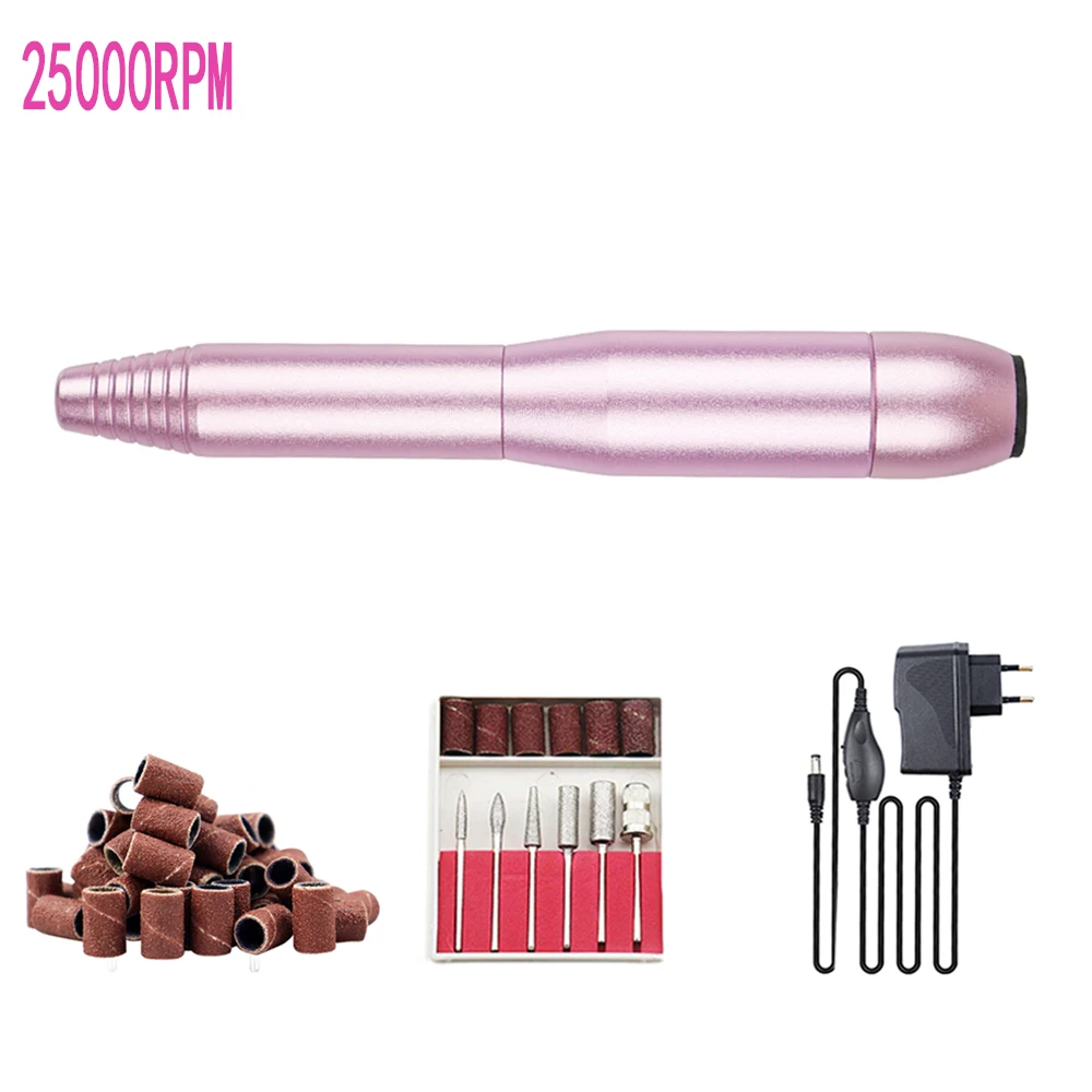 Аппарат для маникюра 25000 RMP портативный электрическая пилка ногтей набор