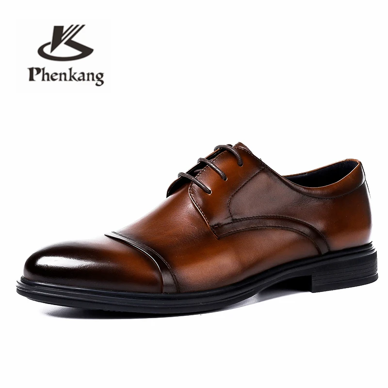 Броги из натуральной бычьей кожи мужские свадебные деловые повседневные туфли