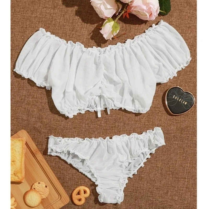 

Летний женский сексуальный комплект из 2 предметов 2021 года, Сетчатое нижнее белье, комбинация, одежда для сна, пижамы с открытыми плечами, од...