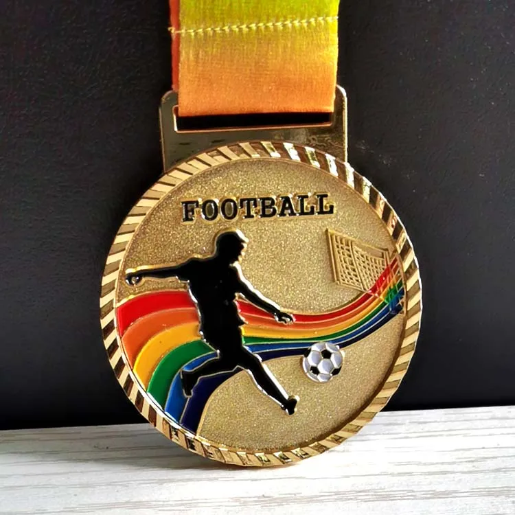 6 8 см цветная металлическая медаль матч медали значки сувениры футбол спорт