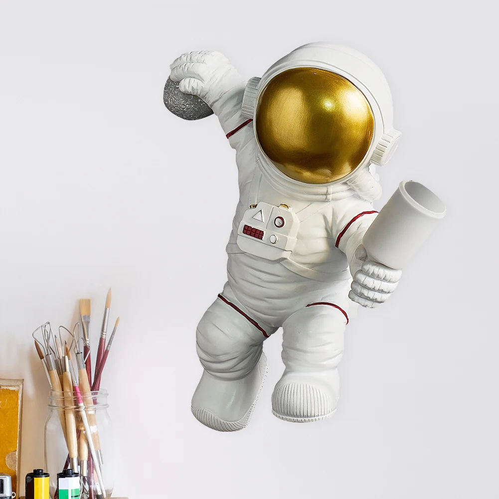 

Astronaut Night Light Resin Craft Model Ornament Table Lamp Kids Room Decoration Creative Desk Spaceman Miniature