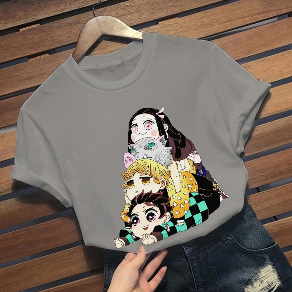 

2021 Hot Anime Cartoon T Shirt Women Fashion Kimetsu No Yaiba T-shirt Graphic Japanese Anime Tshirt kawaii Tees